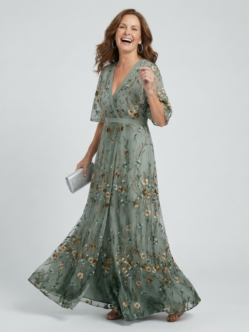 Krisztina | Virágmintás halter midi ruha