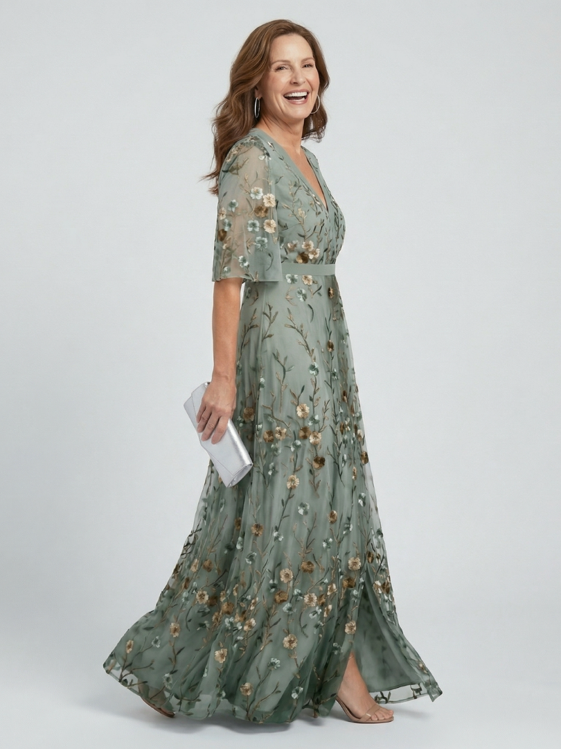 Krisztina | Virágmintás halter midi ruha