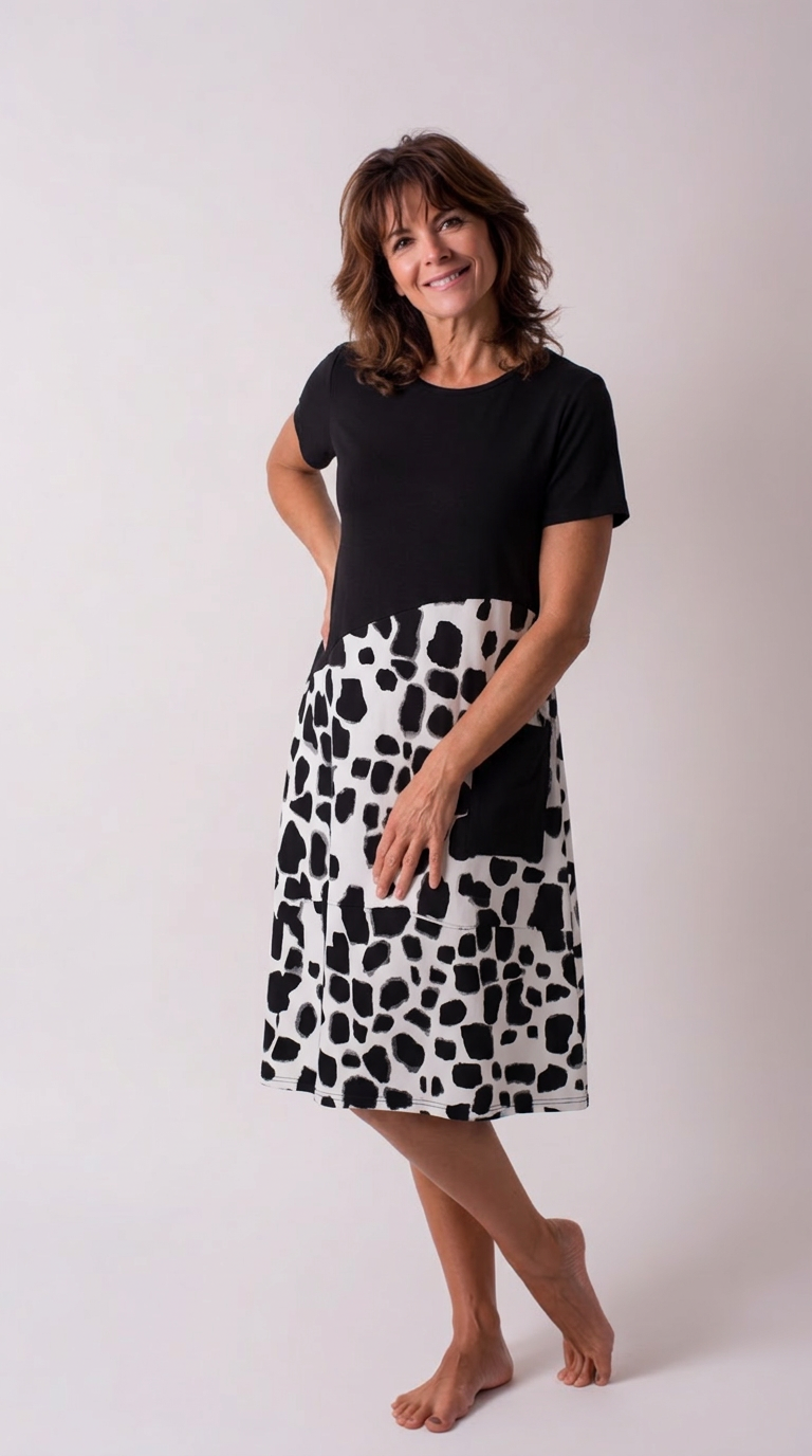 Karolina | Elegáns pamut midi ruha